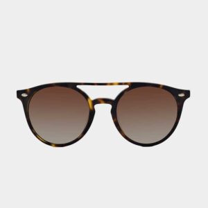 Nancy square sunglasses in black demi tortoise